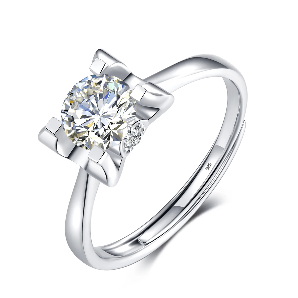 szjinao 66 mm corte redondo menina anel feminino 2023 tendencia casamento bandas moissanite anel de noivado noiva 925 prata joias finas presente 01