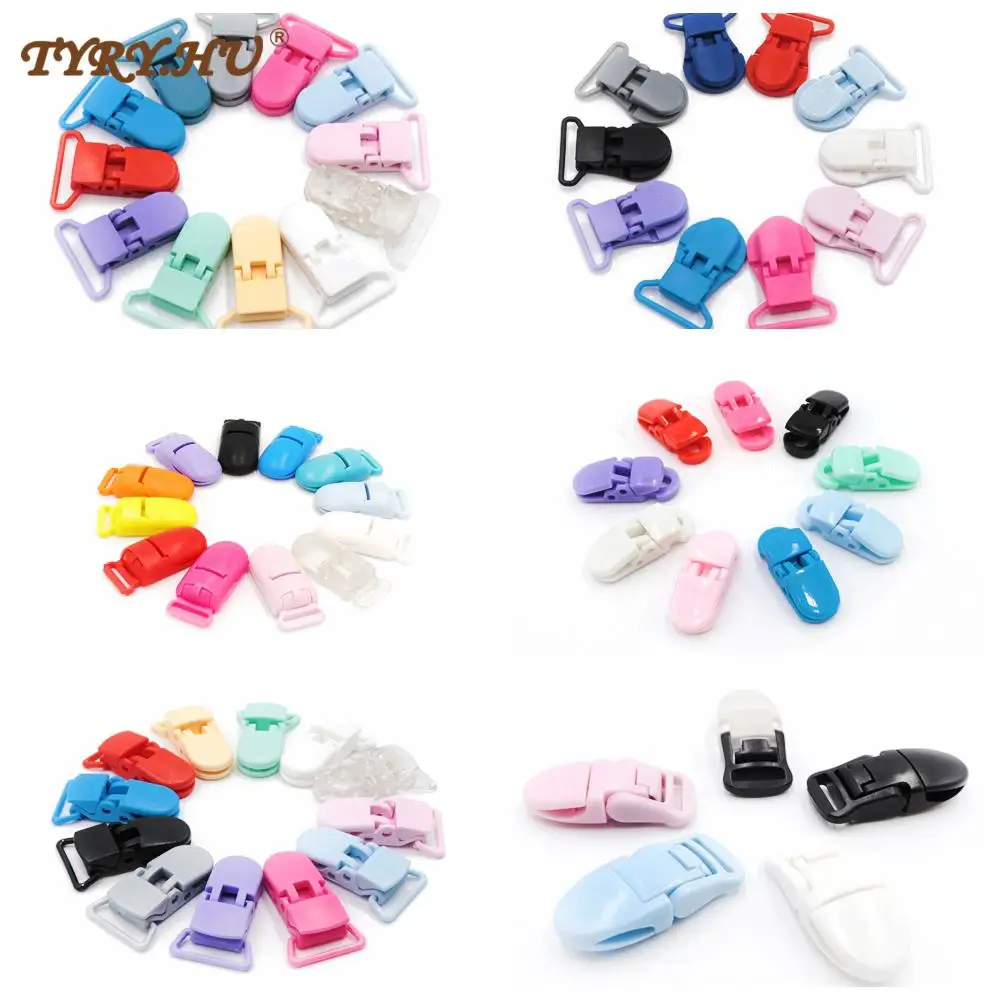 TYRY. HU 10 unids/lote chupete Clip para sostenedor para chupete de bebé cuentas silicona mordedor de silicone beb para bebé DIY chupete cadena