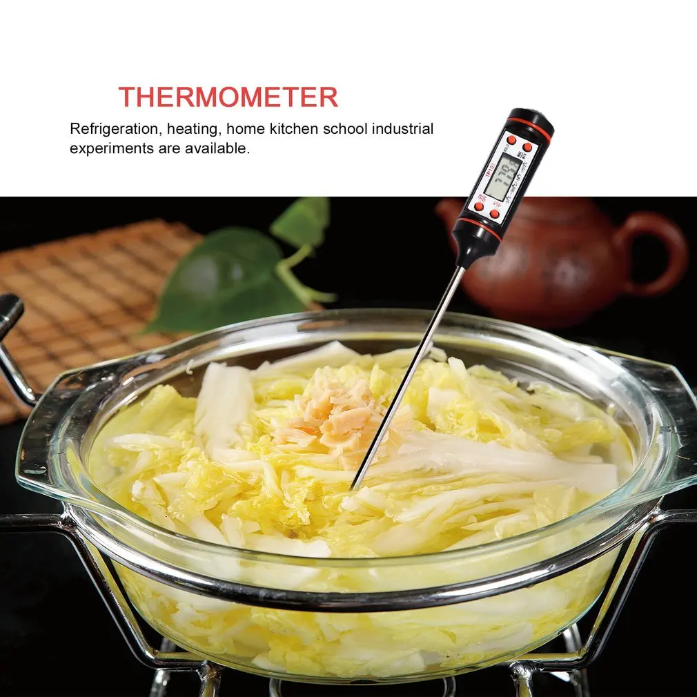 Household Digital Cooking Food Probe Meat Kitchen Cooking BBQ Selectable Sensor Thermometer Food Measuring Equippment