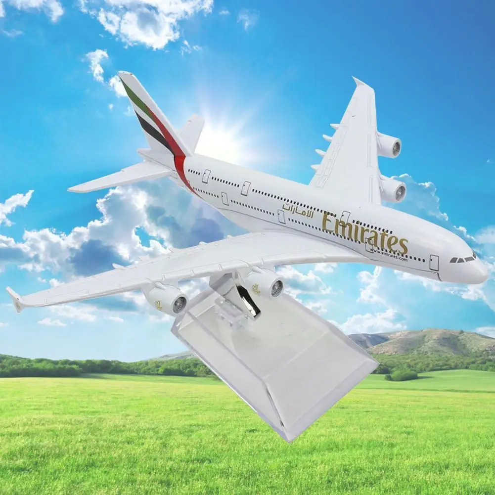 

1/400 16cm A380 Diecast Airliner Plane Model With Base Education Kids Toy Gift 6" Metal Office Decor Miniature Plane Toy