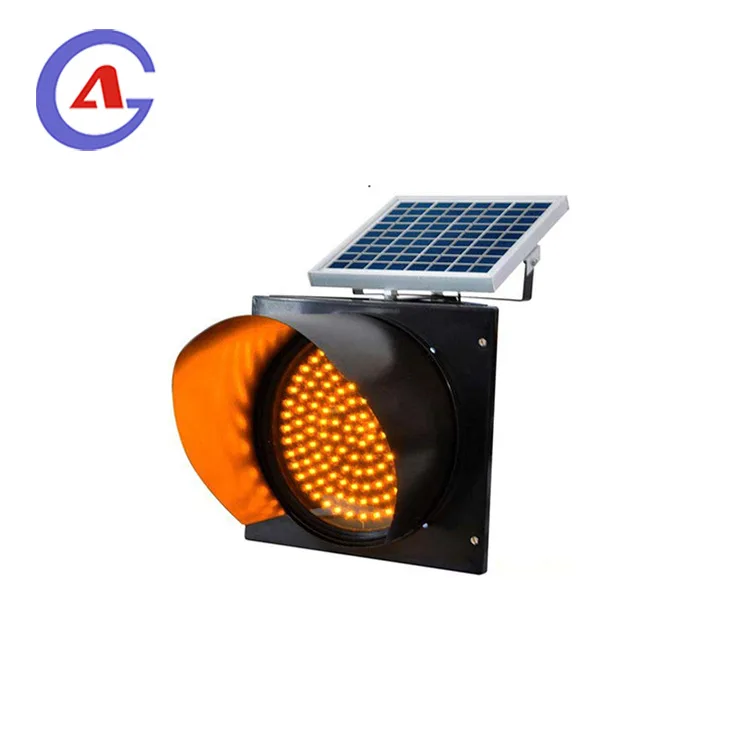 LED Traffic Signal Yellow Flashing Lights Traffic Lights, 300mm Solar Yellow Flashing Lights