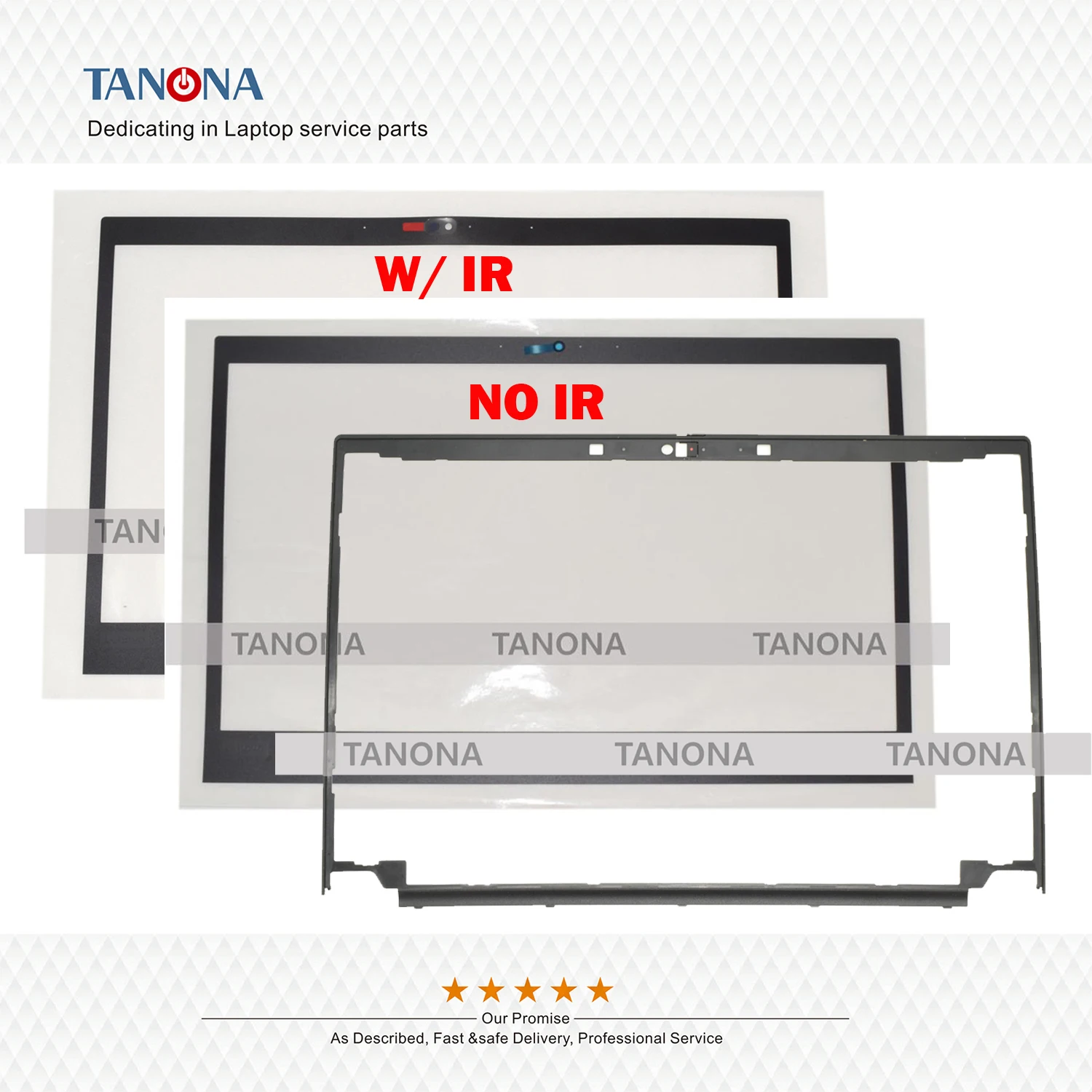 Orig New 02HM500 AL1BR000200 02HM516 02HM517 Blk For Lenovo ThinkPad T490S Lcd Bezel Front LCD Bezel Sheet RGB IR standard