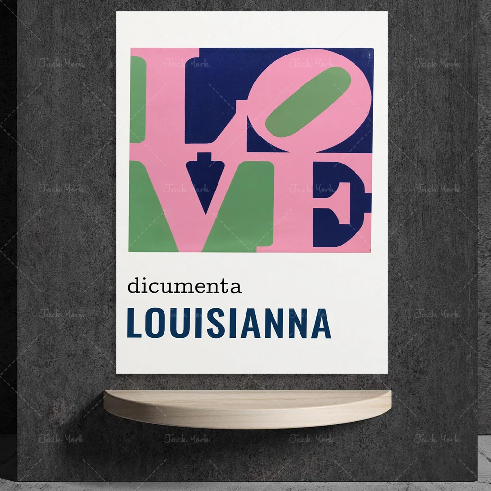 Love Robert Indiana Poster Print, Vintage Exhibition Prints, Pop Art Exhibition Poster Love Neue Graphik by Robert Indiana Edit