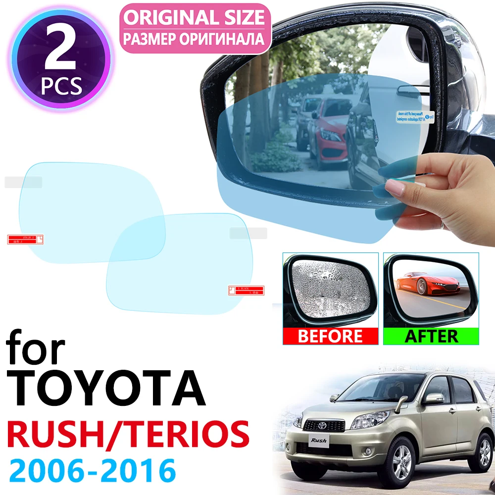 for Daihatsu Terios Taruna Toyota Rush Bego 2006~2016 Full Cover Rearview Mirror Anti-Fog Rainproof Anti Fog Film Accessories