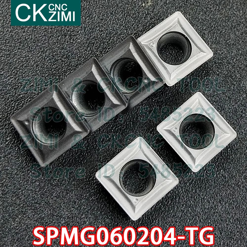 SPMG060204-TG SPMG 060204 TG-insertos de carburo indexables, taladro en U, torneado, inserta herramientas, CNC, herramientas de torno de Metal para acero inoxidable