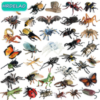 Simulation Insect Bee Spider Butterfly Snail Ant Action Figures Collection Miniature Cognition Educational Toy for Children Gift