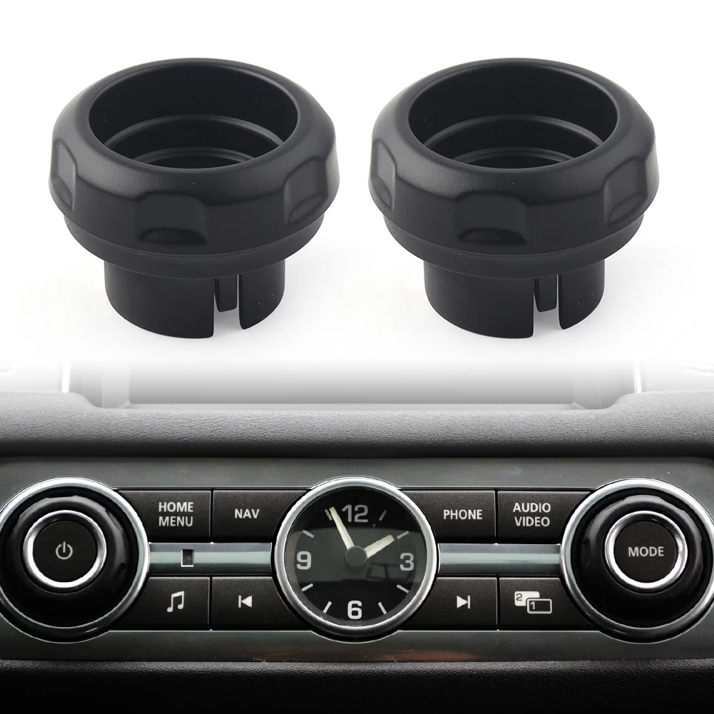 2Pcs Car Volume Knob Button Cover For Land Rover Discovery 4 2009-2016 & Range Rover Sport 2006-2013 ABS Plastic