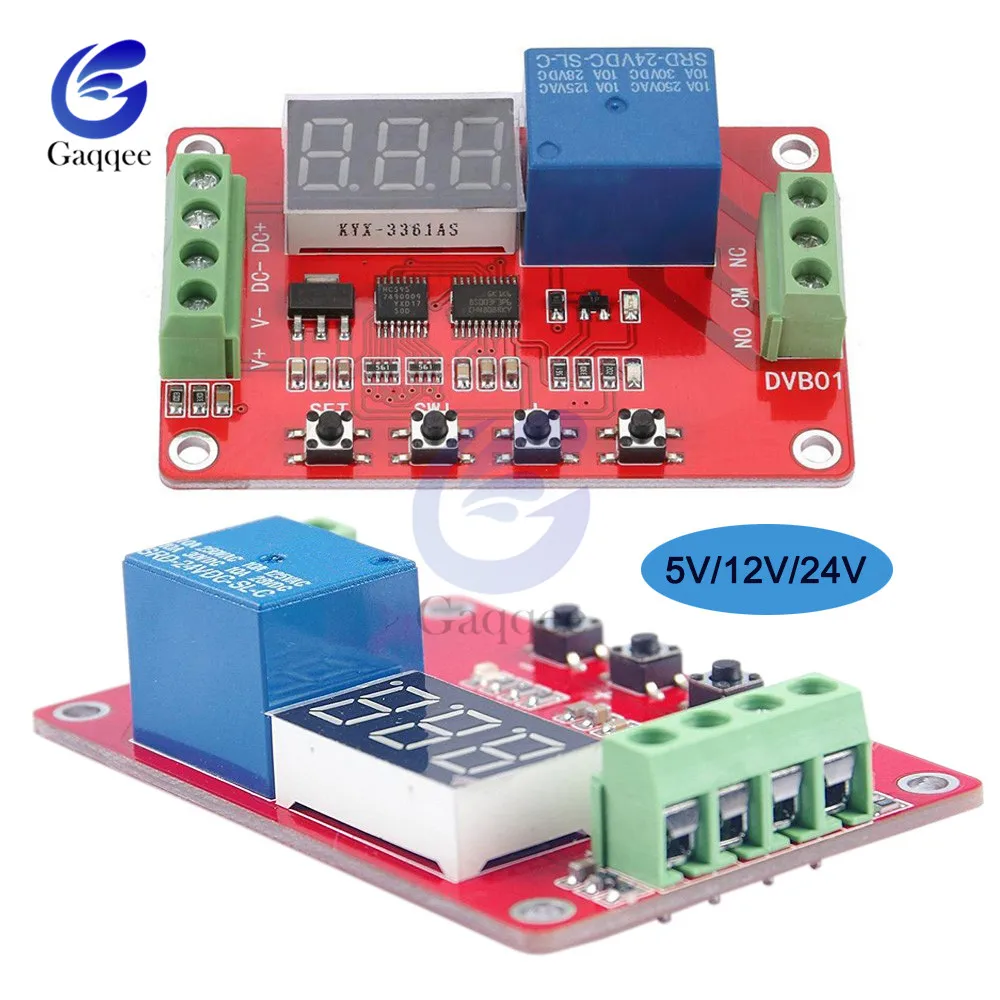 DC 5V 12V 24V Digital Voltage Comparator Voltmeter measurement charge discharge Monitor Controller Protection Module DVB01