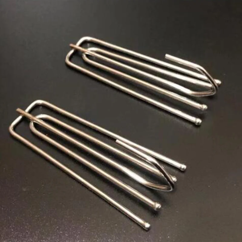 10PCS Metal Four Fork Curtain Tape Hook Curtain Cloth Ring Clamp Tracks DIY Single Hook Home Curtain Accessories