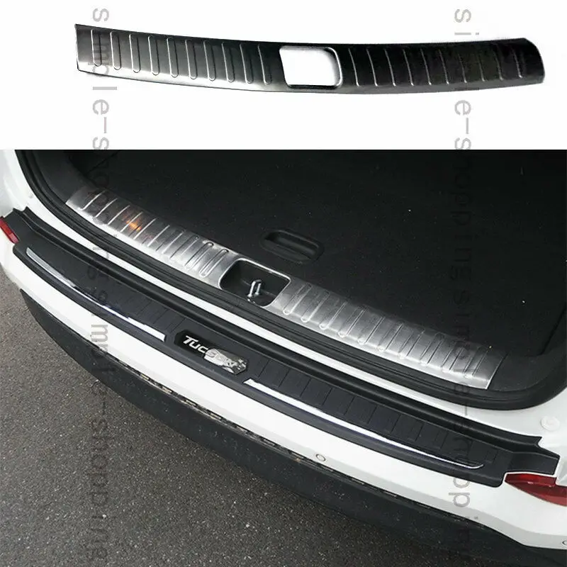 

For Hyundai Tucson 2016-2017 Steel Inner Rear Bumper Protector Boot Sill Plate Cover 1pcs