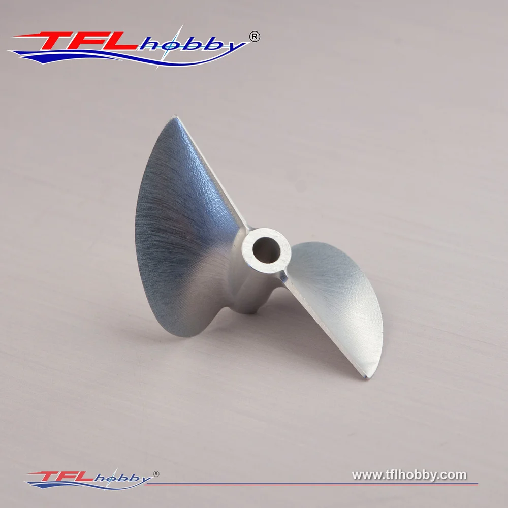 

TFL Hobby CNC Machined Semi submerged 2 Blade Propeller Diameter=75mm Pitch=1.2 Aperture=6.35mm for RC Gasoline Racing O-boat