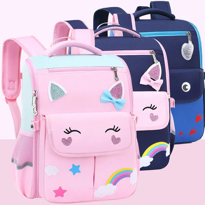 Girls\' backpack Primary School Bag backpacks for children kids bag Orthopedic School backpack 1 grade Cute Backpack Schoolbag