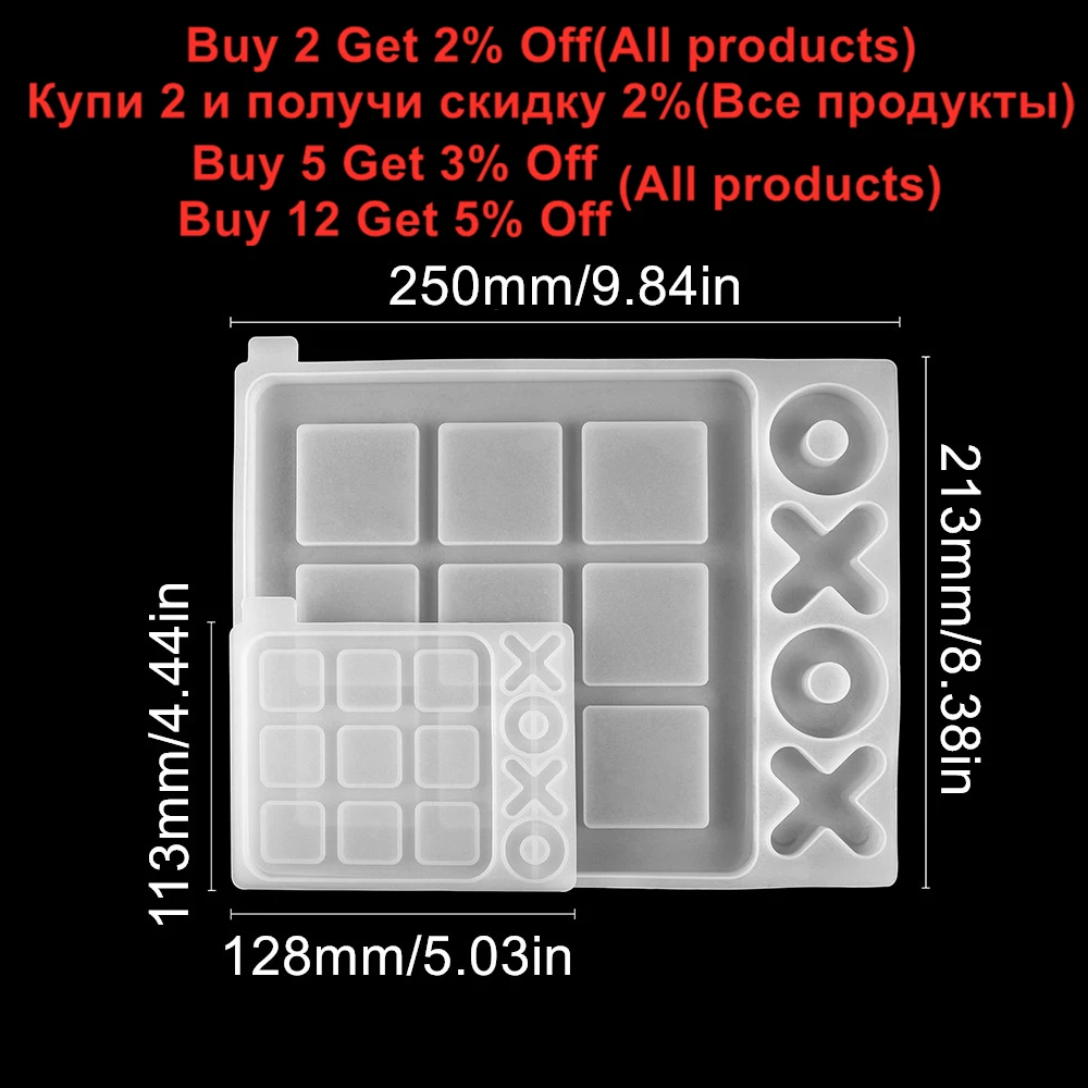 1pcs Small Kind OX Chess Game Transparent Silicone Casting Mold For DIY UV Epoxy Resin Crafts Handmade Jewelry Making Tools