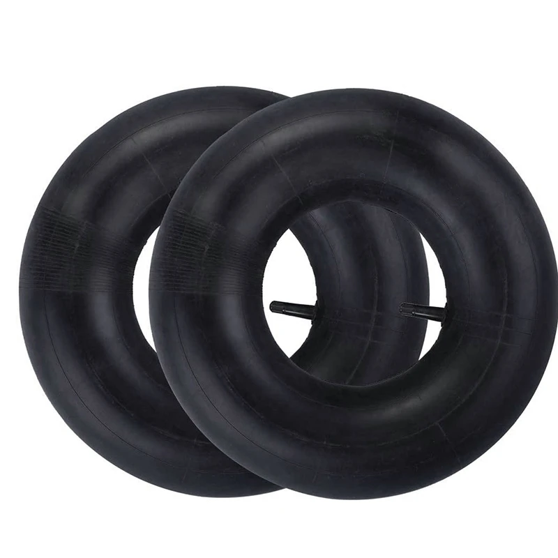 2 PCS 13 x 5.00-6 inch Heavy Duty Inner Tube with TR-13 Straight Valve Stem - for Wheelbarrows, Mowers, Hand Trucks