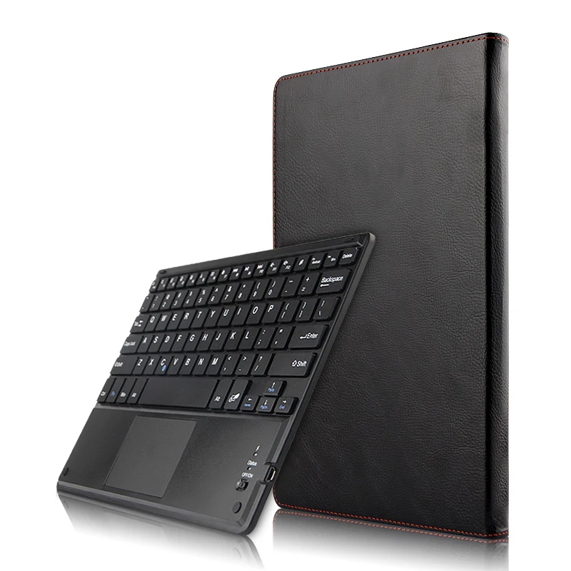 Capa para teclado de tablet com touchpad bluetooth para samsung, t510, t720, t725, t580, t590, t820, t815, p580, p5200, t530, t560, t550