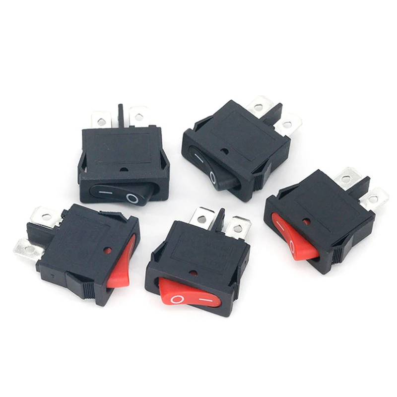 10pcs/lot Instrument Switch KCD1-110 21x10mm SPST 2 Pin 250V 6A Boat Switch Snap-in ON OFF Rocker Position