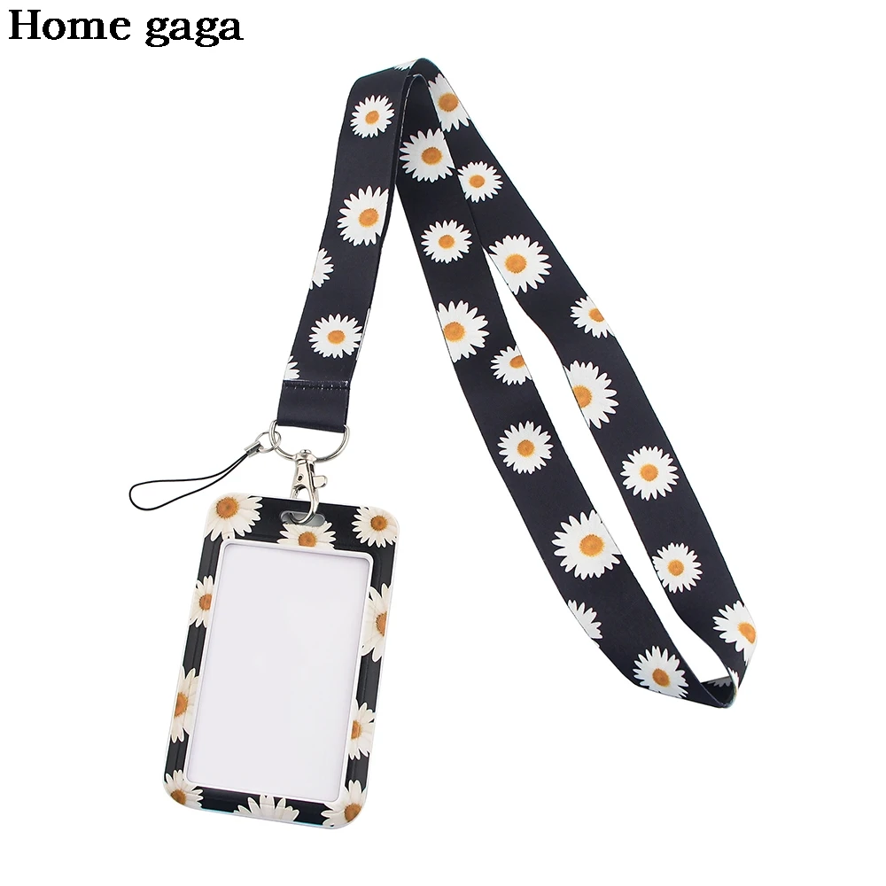 DB218 Homegaga Little Daisy Cartoon Lanyard for Keys Cell Phones USB Keychains ID Name Tag Badge Holder Belt Strap