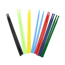 5A Red Yellow Blue Green Black Professional A Pair Drumsticks Multi Colors Nylon Drum Stick Set Lightweight