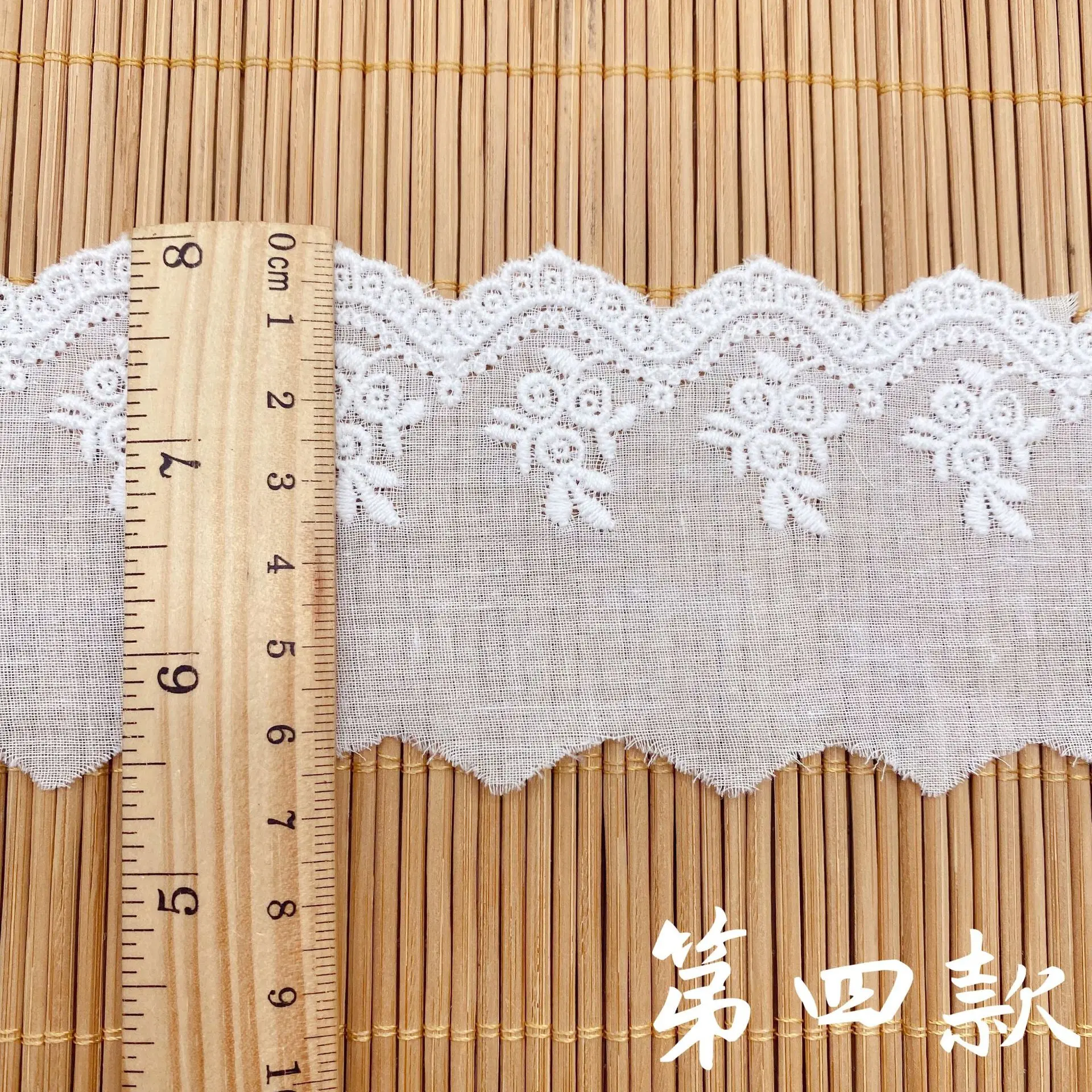 White Beige Vintage Cotton Cloth Embroidered Lace Trim Clothes Dress DIY Necklace Handmade Jewelry Lolita Clothing Sewing Lace