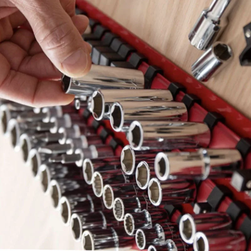 80 Pcs Socket Organizer 1/4 pollici 3/8 pollici 1/2 pollici Drive Rail Holder Socket Storage gli strumenti possono spostare binari portabiti portatili