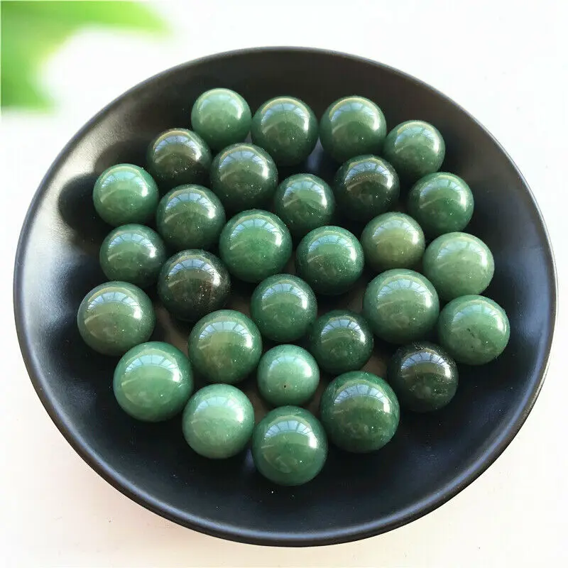 Crystal Sphere 1pc 15-18mm Green Aventurine Ball Hand Massager Crystal Sphere Balls Healing Chakra Reiki Ball