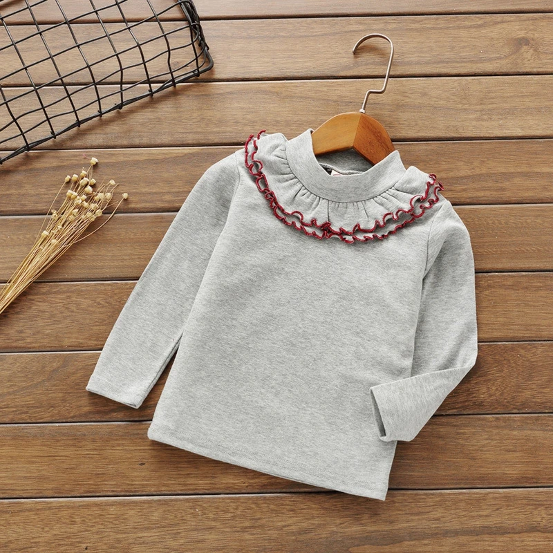 Girls Fashion T Shirts Baby Spring Autumn Long Sleeve Sweatshirt Children Cotton Printing Sweat 2-6 Years