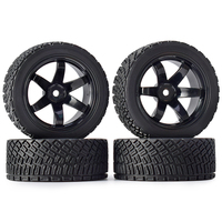 Austar 4PCS 12mm Hex 67mm RC Car Rubber Tires Wheel Rim for 1/10 Rolly HPI WR8 HSP 94177 WLtoys 1/14 144001 RC Car