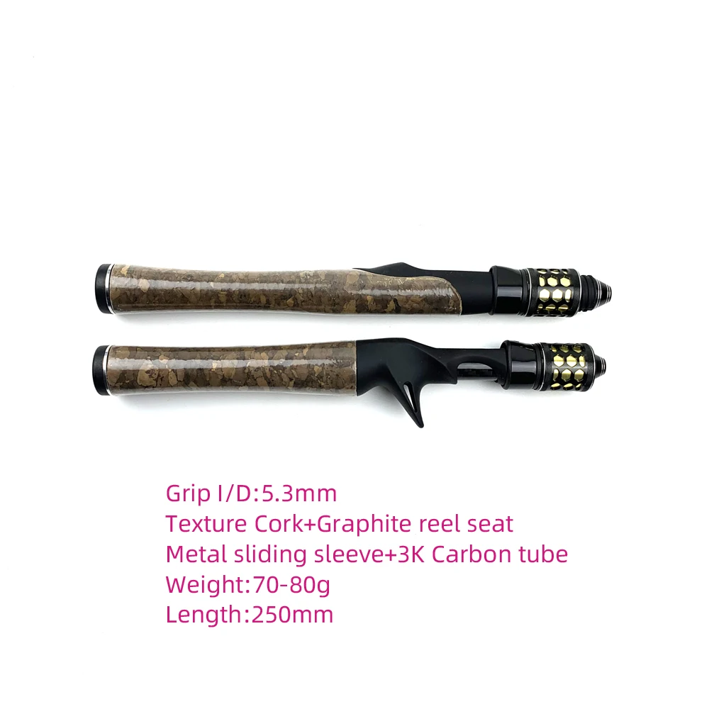 NooNRoo 1Set Finished Cork Handle Spinning/Casting Reel Seat Fishing Rod Ice Fishing Rod Accessory DIY Component Repair Kit Cane
