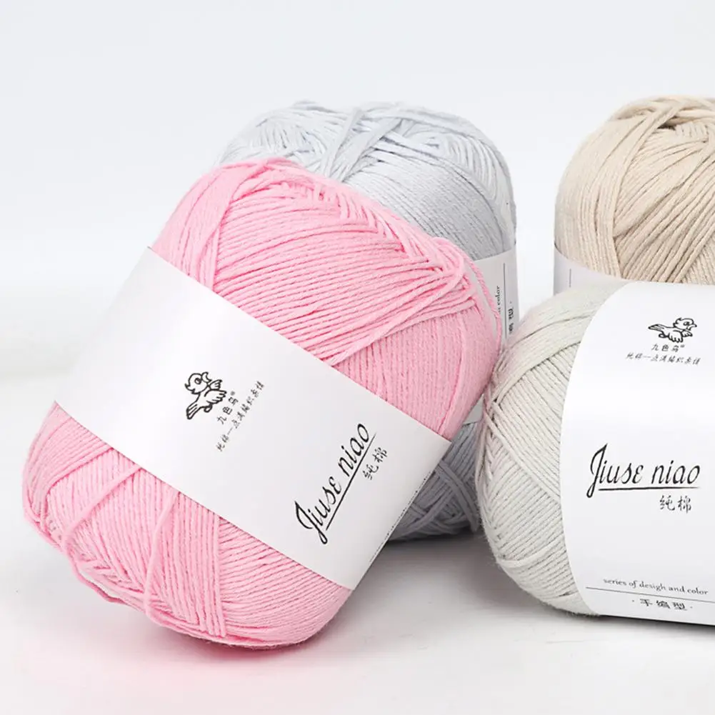 50G/1 Roll 8Strands Hand Knitting Woolen Yarn Pure Soft Milk Cotton Knitting Wool Yarn Woven Material For Baby Clothes Scarf Hat