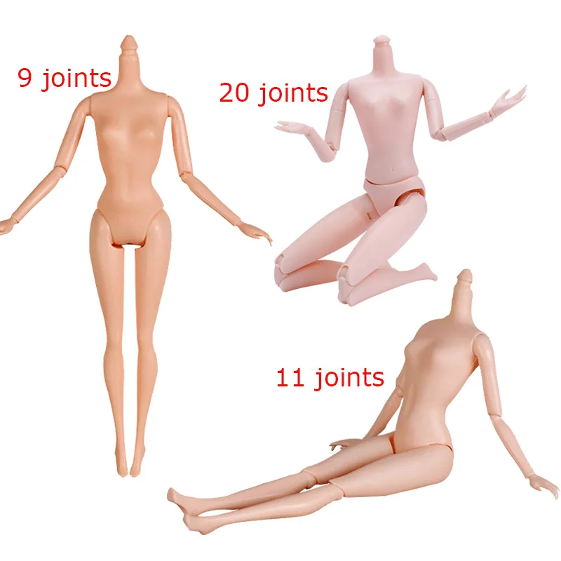 1/6 Naked Female Body Naked Doll Nude Doll Body 9/11/20 Joints Movable For 1/6 30cm Doll Accessories Kids DIY Dressing Up Toys