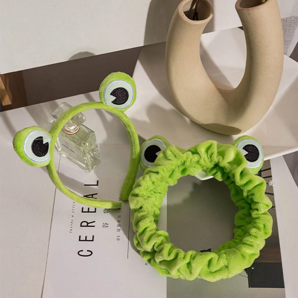 Funny Frog Makeup Headband Wide-brimmed Elastic Hairbands Cute Girls Hair Bands Women Hair Accessories Girls Hairband image 2