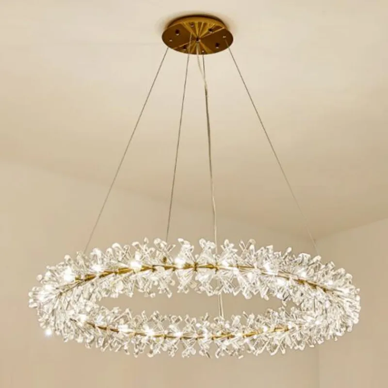 Nordic postmodern firefly crystal chandeliers light luxury minimalist living room dining room bedroom lamps