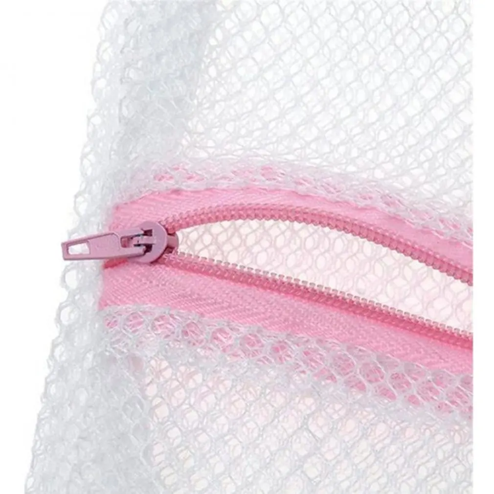 Bolsa de lavandería de nailon plegable con cremallera, sujetador, calcetines, ropa interior, red de protección para lavadora, bolsa de almacenamiento de lavandería, 3 tamaños
