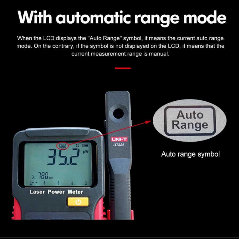 UNI-T Laser Power Meter UT385 Power Analyzer Data Logger Laser Sensor Precision Power Measurement