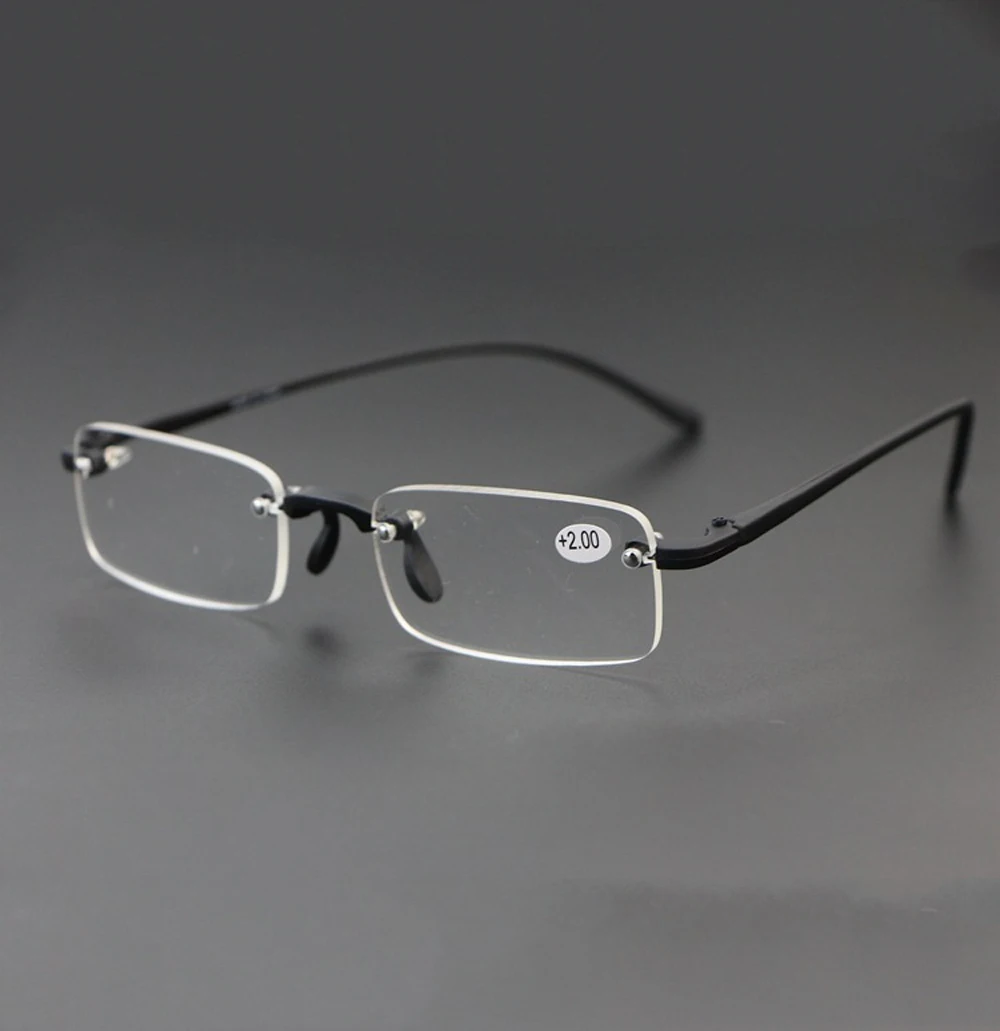 New Design Women Men Rectangle Rimless Tr90 Ultralight Anti Blu Reading Glasses +0.75 +1 +1.25 +1.5 +1.75 +2 +2.5 +2.75 +3 to +4