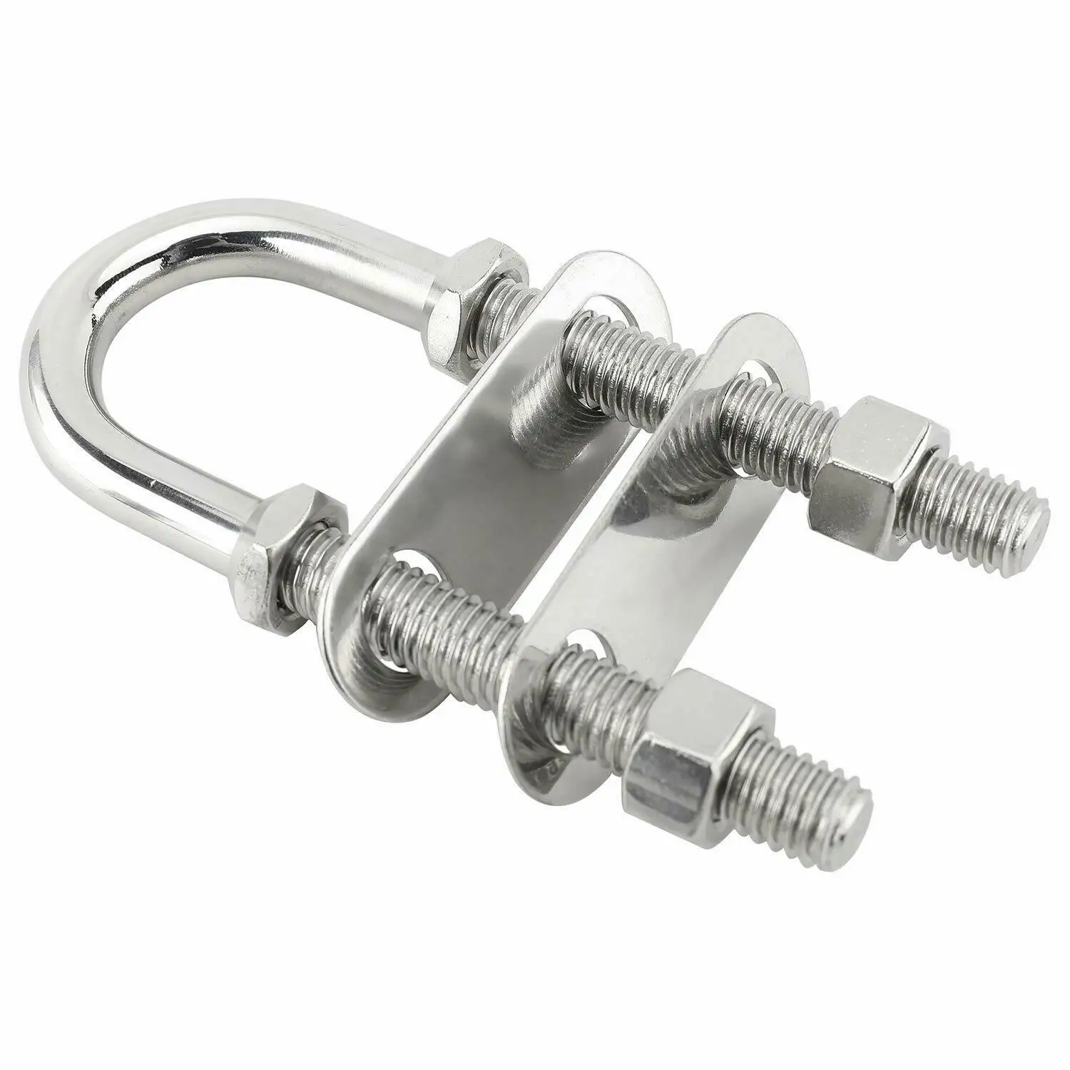 ISURE MARINE 2Pcs Stainless Steel 304 Bow Stern Eye U-Bolt Boat  Rigging Cleat M8 M10 M12