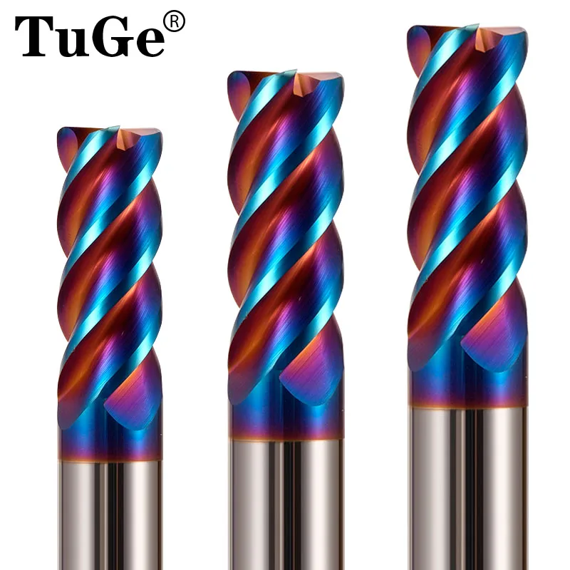 

High Quality HRC65 CNC tools 4 Flute Corner Rounding End Mills Shank 4 6 8 10 Carbide Tungsten Milling Cutter for Hardened Steel