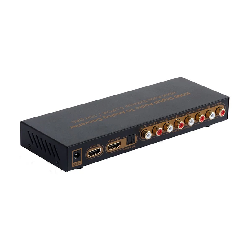 HDMI to HDMI Optical Digital to Analog Audio Extractor 7.1ch Converter LPCM Audio DAC HDMI to 7.1 Channel Audio Converter