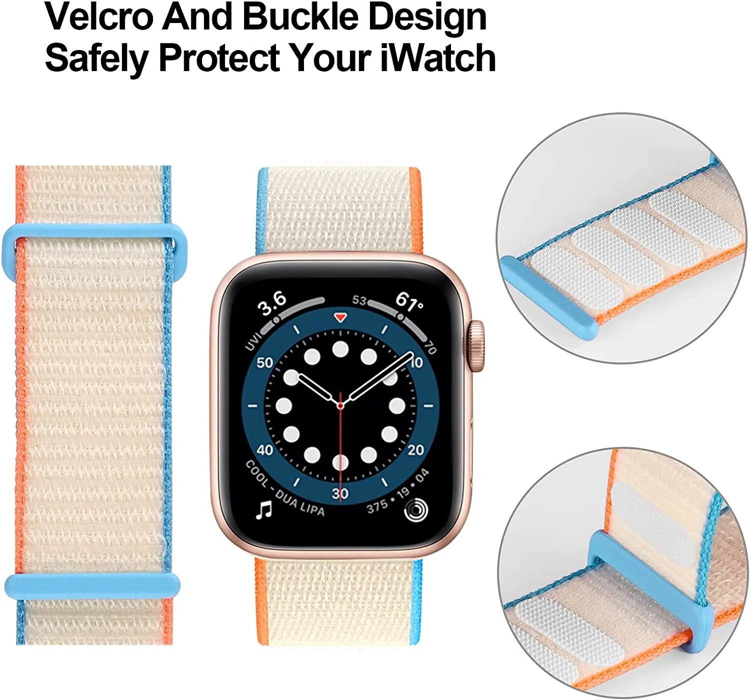 Band For Apple watch Series 10 42/46mm 9/8/7/SE/6/5/4 Ultra 40MM 44MM 49MM Nylon Soft Strap for iwatch series 6 5 4 3 38MM 42MM