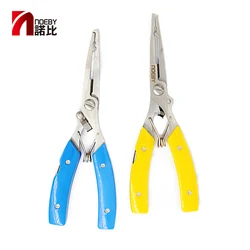 NOEBY Stainless Steel Fishing Pliers Multifunctional Aluminum Alloy Pliers Hook Remover Split Ring Cutting Line Fishing Tackle