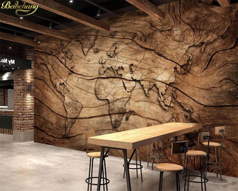 

beibehang Custom 3d wallpaper for living room mural Vintage World Map TV background wall papel de parede wall paper home decor