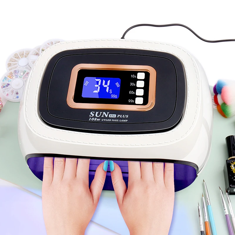 Nail Dryer Led Uv Nail Lamp With 42 Light And 4 Timer And Large Interior Space And Large Lcd Display Nail Dryer Auto Sensor