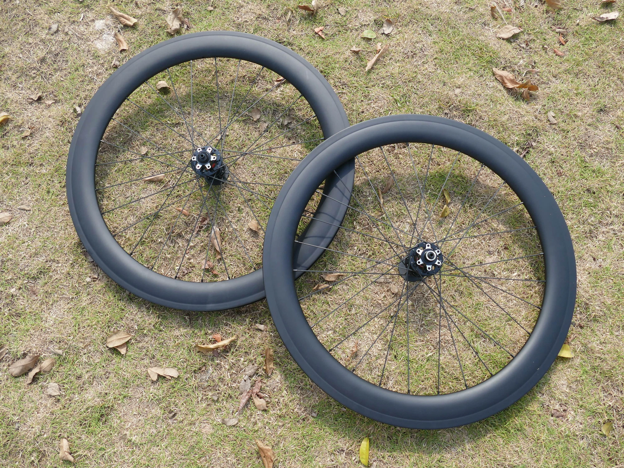 Full Carbon Road Bike Wheelset ( Disc Brake ) -  bicycle Wheel Rim 38/50/60mm Axle 100*12mm  142*12mm , width 25mm 27mm