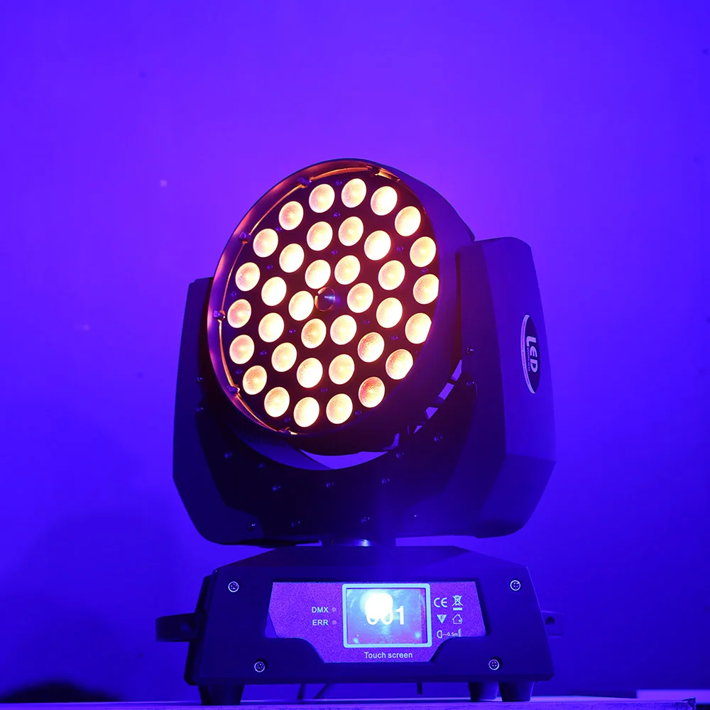 2 sztuk 4 sztuk/partia led mycia zoom 36x12w rgbw 4w1 lub 36x18w rgbwa uv 6w1 ruchome światło etap mycia dj...