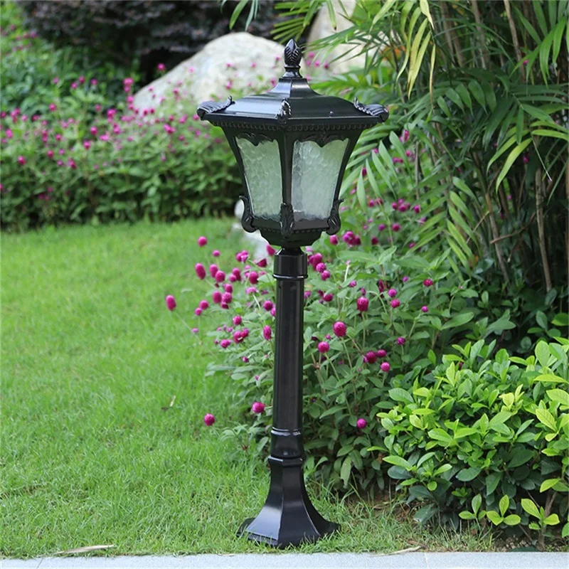 OUTELA-luces LED para exteriores, lámpara de jardín marrón Retro, impermeable IP65, decorativa para el hogar, dúplex