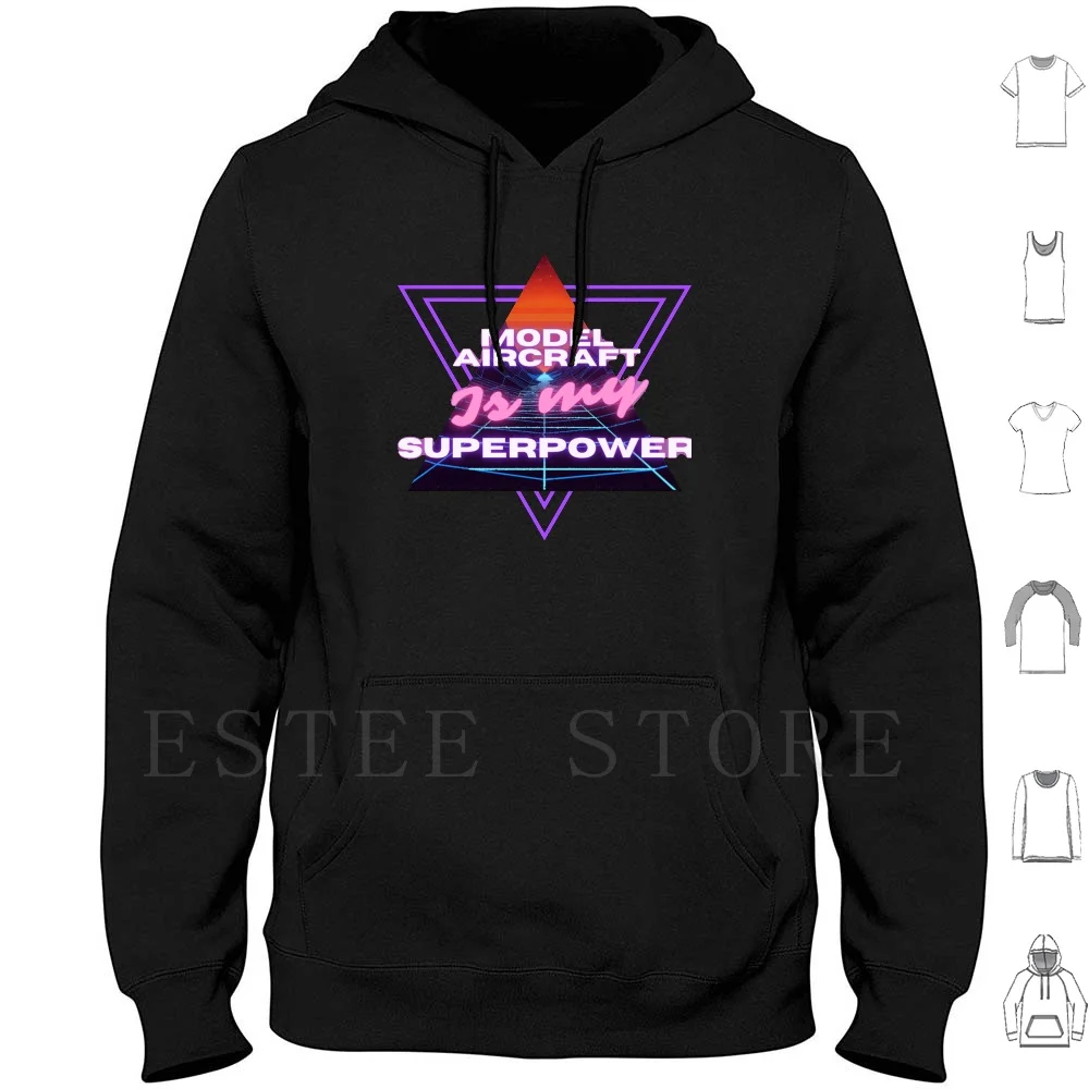 Model Is My Superpower Hoodies Military Airplane Pilot Air Force Aviation Fighter Pilot Model Hobby Fighter Jet