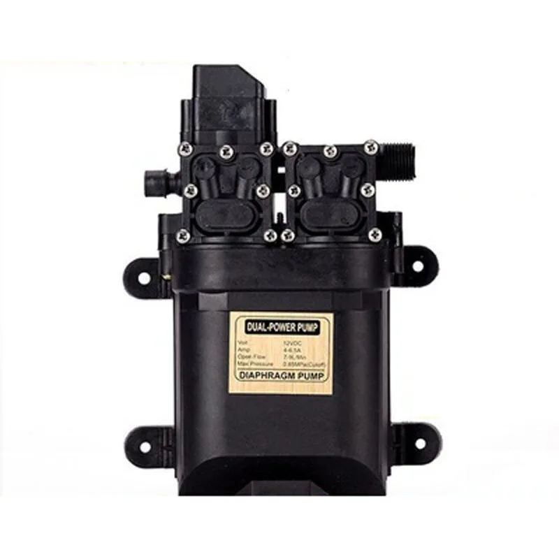 Powerful dual water pump DC 12V 120W high pressure self-priming diaphragm water pump with lawn automatic pressure switch