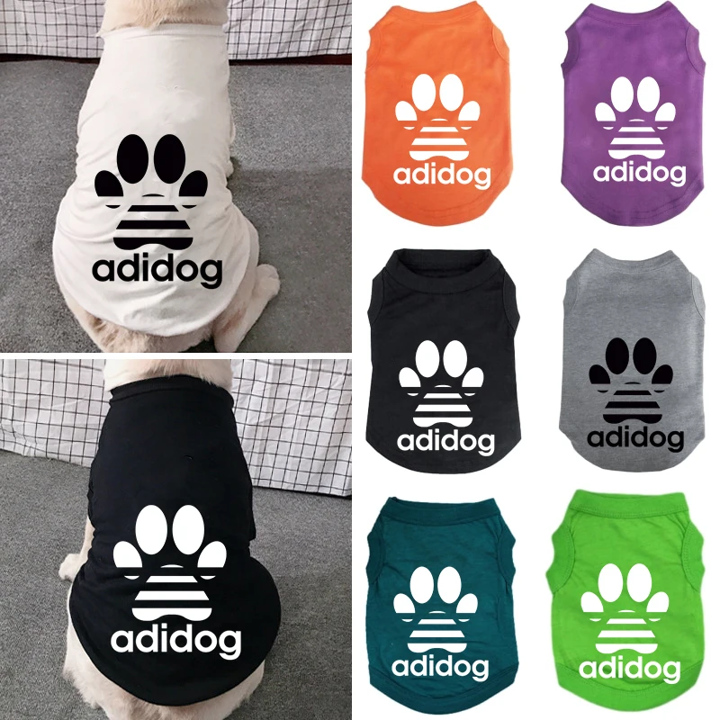 Pet Clothes Dog Vest Dog T-shirt Dog Shirt 100% Cotton Summer Thin Style Breathable French Bulldog Corgi Teddy Dog Clothes