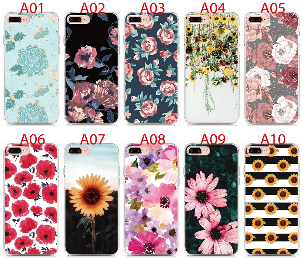 For ASUS Zenfone ROG Phone 5 3 Strix 2 8 Flip 6 2019 Soft TPU Phone Case Flower Back Cover Mobile Phone Bag For ASUS 8 Flip Case