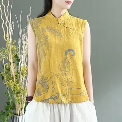 2023 Chinese Style Clothing Women Embroider Tang Suit Shirts Traditional Qipao Cheongsam Top Blouse For Lady Female V1947